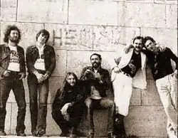 The last Opus lineup, in 1979, from left to right: Zoran Dašić, Dragan Baletić, Vidoja Božinović, Miodrag Okrugić, Slobodan Orlić, Vladan Dokić