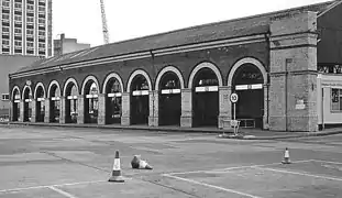 The station continued to be served by buses after the railway left in 1976