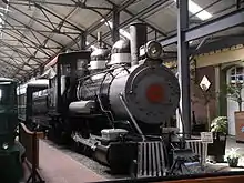 Steam locomotive No 34 in G C Railway museum.