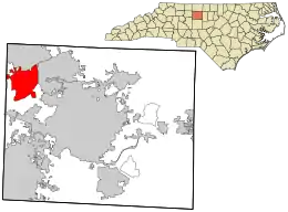 Location in Guilford County and the state of North Carolina