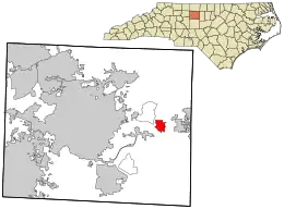 Location in Guilford County and the state of North Carolina