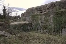 View of gun emplacements on the fort's east side