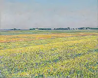 Gustave Caillebotte, The plain of Gennevilliers, yellow fields, 1884