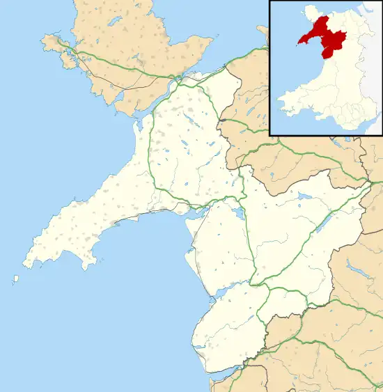 Y Rhiw is located in Gwynedd