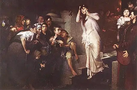 The Ordeal of the Bier (1881), a scene from a ballad by János Arany