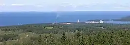 Distant view of lake from Kinnekulle