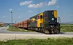 Kosovo Railways 003 with an empty clay train