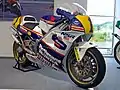 The Rothmans Honda NSR500, ridden by Eddie Lawson in the 1989 season on display.