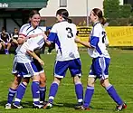 Heeressportverein Wals 2. Liga West celebrating a goal