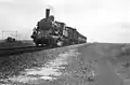 Presumably NS 1775 with a passenger train from Mariënberg in Almelo, near the connection with the Deventer-Almelo line. (1953)