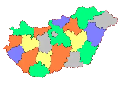 Map of Hungary