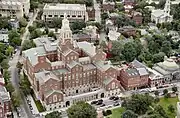 Aerial view of the Providence County Courthouse, 1924-33.