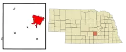 Location of Grand Island in County and State