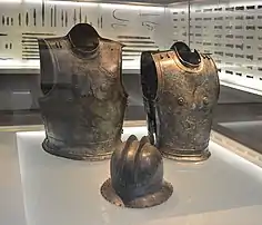 Cuirasses and helmet from Kleinklein, Austria, 6th-7th centuries BC.