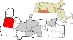 Location in Hampden County in Massachusetts