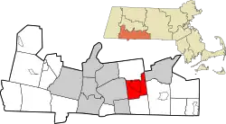 Location in Hampden County in Massachusetts