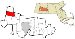 Location in Hampshire County in Massachusetts