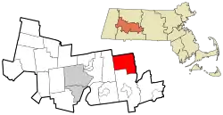 Location in Hampshire County in Massachusetts