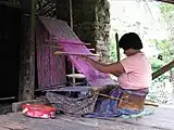 A weaver at work