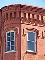 Decorative corbelling on a building in the district