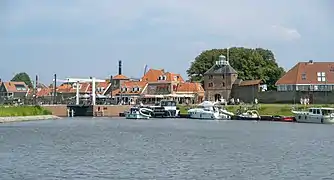 Harderwijk, view to the town from het Zeepad