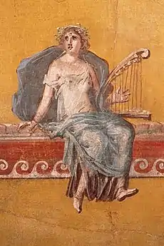 Yellow ochre was often used in wall paintings in Ancient Roman villas and towns.