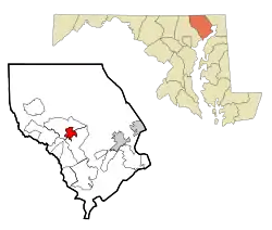 Location of Bel Air, Maryland