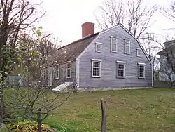 Harlow Old Fort House, an example of the rarer gambrel-roofed Cape