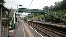 Looking south at Hartford railway station towards Winsford and Crewe.