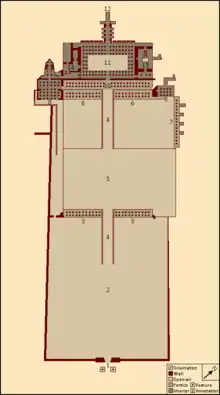 Diagram displaying the locations of key features.