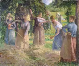 Hay Harvest at Éragny / Fenaison à Éragny (1901) by Camille Pissarro National Gallery of Canada