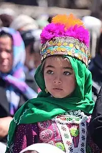 Hazara girl in a traditional clothing