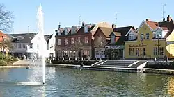 The central pond in Helsinge