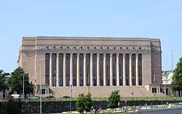 The seat of the legislature is the Parliament House in Helsinki