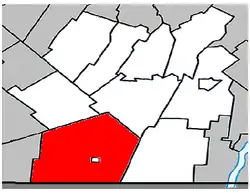 Location within Les Jardins-de-Napierville RCM