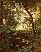 Henri Biva, Les Nénuphar, oil on canvas, 82 x 65 cm