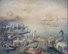 Henri-Edmond Cross, 1903-04, Regatta in Venice, oil on canvas, 73.7 x 92.7 cm, Museum of Fine Arts, Houston