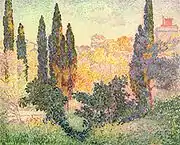 Henri-Edmond Cross, Cypresses at Cagnes, c.1900