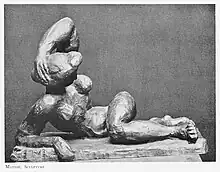 Nu couché, I (Reclining Nude, I), 1906–07, bronze, exhibited at Montross Gallery, New York, 1915