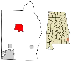 Location of Abbeville in Henry County, Alabama.