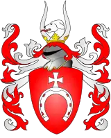 Coat of Arms of Pobóg used by Jan Taszka Koniecpolski in 1435