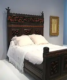 Bedstead (1880), ebonized cherry, veneer inlays, High Museum of Art, Atlanta, Georgia.