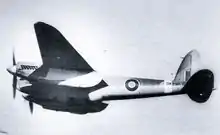 Highball prototypes in the modified bomb bay of de Havilland Mosquito DK290/G. The suffix 'G' was applied to the serial of some experimental (not operational squadron) aircraft, to show that they must be guarded at all times whilst on the ground, due to their Top Secret nature.