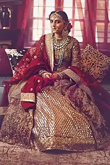 Hindu bride in Lehenga.