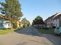 Main street of Hodějice