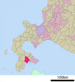 Location of Hokuto in Hokkaido (Oshima Subprefecture)