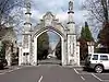 Hollybrook Cemetery - Entrance gates and gate piers