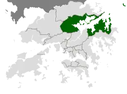 Location of Tai Po District within Hong Kong