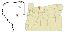 Location of Parkdale, Oregon