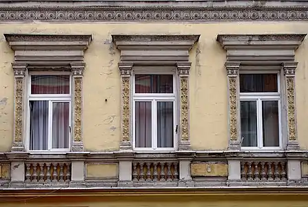 Detail of the decoration on the facade